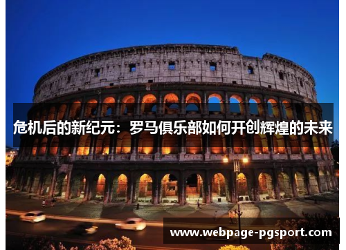 危机后的新纪元：罗马俱乐部如何开创辉煌的未来
