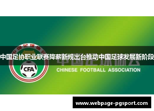 中国足协职业联赛降薪新规出台推动中国足球发展新阶段