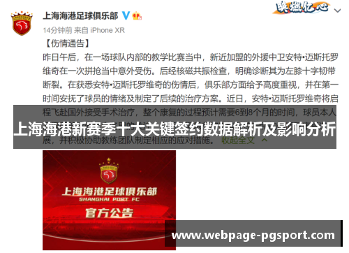 上海海港新赛季十大关键签约数据解析及影响分析